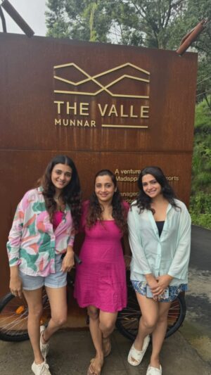 Poojitha Instagram - The best way of relaxing is just being and doing nothing much in the most peaceful and serene place ❤️

Thank you @the.valle.munnar for hosting us. 
We couldn’t have asked for a better staycation. The hospitality, ambience , food and everything was just amazing ❤️

#stay #staycation #love #peace #happy #love #fun #goodvibes #peaceful #girls #friends #munnar
