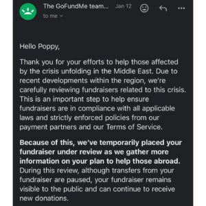 Poppy Liu Instagram - i’m furious. we reached our fundraiser goal for @theslowfactory within a day (✨yay✨) but that same evening @gofundme placed a hold on all donations while they “review the campaign for compliance.” this is the 5th fundraiser i have hosted on gofundme and the first time one of my campaigns has come under such scrutiny. it is incredibly clear that this request for review is driven by anti-arab racism and corresponds directly with national discrimination to suppress 🍉ian voices. 

i have sent all the information they have requested and have been met with silence or more requests. gofundme claims this is about compliance and policy and concern for “those affected by the crisis unfolding in the middle east.” it is, in fact, about none of those things. it is entirely about stifling the voices, violating the right of free speech, and bullying into silence those people who dare to publicly support what is happening to the 🍉ian people.

i have included gofundme’s support email address in the last slide. please email them, especially if you made a donation, and ask for these funds to be released ASAP.