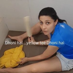 Poppy Jabbal Instagram - World cup Fever 
Dho Dho ke saaf karo ...

INDIA INDIA 

#indiavsaustralia #bleedblue #yellowfever #cricket #world cup  #bat  #batsman #worldcup #excitement #world cup finals