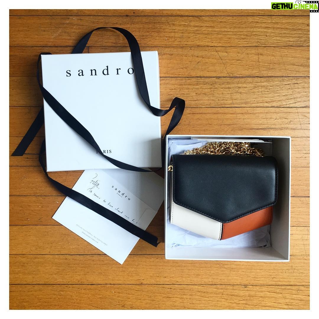 Portia Doubleday Instagram - Christmas came early!! Thank you @sandroparis for my beautiful Lou Bag. ♥️🎁🎀