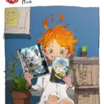 Posuka Demizu Instagram - KAZÉ France( Publisher of The Promised Neverland in France🇫🇷)gave me a special gift! (⸝⸝⸝ᵒ̴̶̷ ⌑ ᵒ̴̶̷⸝⸝⸝)✨Merci! Look at the second picture! this French book is super cool!! I love this one🦈XD The third picture, In France, my art book[PONE] will be released soon!!👉Check @kazefrance