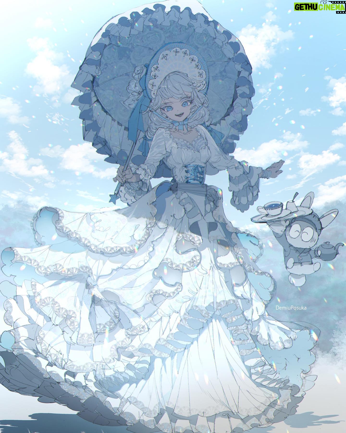 Posuka Demizu - 18.3K Likes - What a nice weather!⛅️
ーーー
#illustration #parasol #degitalart #whitedress