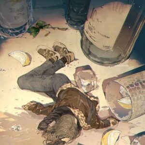 Posuka Demizu Instagram - Let me forget. 
I just want to remember the fun memories. 
-----
This is an illustration I've wanted to draw🍸