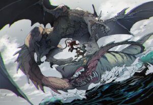 Posuka Demizu Instagram - Dragon and shark🦈

In this world, they always quarrel.  Surprisingly, sharks are stronger.🦈
