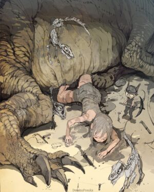 Posuka Demizu Instagram - Excavation of fossils