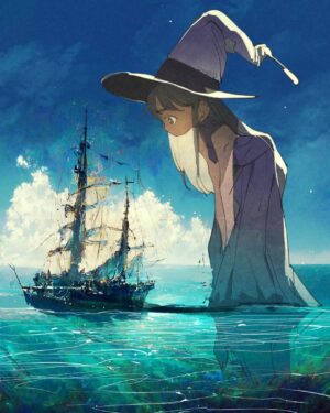 Posuka Demizu Instagram - she's just watching ⛴

The ship drawn by AI is so beautiful, she just looks at the world like Gulliver.😳
ーーー
#digitalart