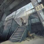 Posuka Demizu Instagram – “It is our secret base under the overpass.”
——-
#illustration #overpass #degitalart #stair