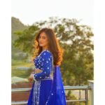 Prakriti Shrestha Instagram - Bring out your inner goddess with a designer lehenga 💙💙💙 Lehenga: @arzooofficial_