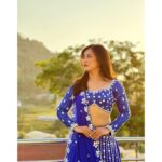 Prakriti Shrestha Instagram - Bring out your inner goddess with a designer lehenga 💙💙💙 Lehenga: @arzooofficial_