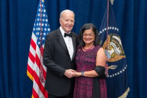 Pramila Jayapal Instagram - Proud to be a partner with @POTUS on advancing transformational progressive policies. From canceling student debt for up to 30 million Americans, to forcing Big Pharma to negotiate drug prices, to making the largest-ever investment in the climate crisis, we’re getting stuff done.