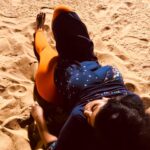 Preethi Kitchappan Instagram - Just the sea, sky, sand and I 😇 Sky above, sand below, sea behind and peace within!!!! So much at ease with nature #picoftheday #pictureoftheday #instagood #instagram #moodygrams #explore #explorepage #instalike #instadaily #insta #beach #beachvibes #sand #sky #love #instamood #instafashion #photo #photography #photooftheday #peace #chillin