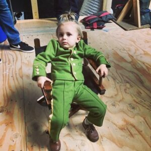 Presley Smith Instagram - Little sunny needed her rest in between takes 🎬