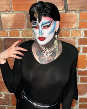 Priscilla Chambers Instagram - Death be cumming in her ☠️ 

Performing at @banksavebar TONIGHT! Showtime 11pm. See ya there queers 🖤