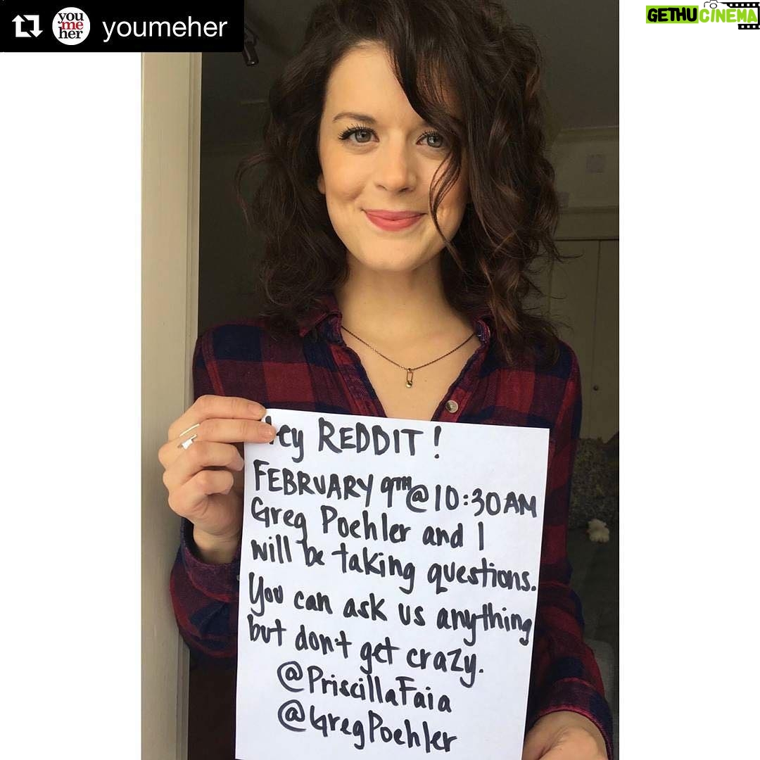 Priscilla Faia - 2.5K Likes - Join us today!! #Repost @youmeher with @repostapp
・・・
Want to ask @gpoles22 and @priscillafaia anything?? 😬💑 Head over to their Reddit AMA tomorrow at 10:30AM PT!