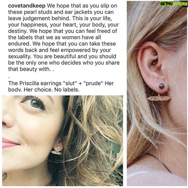 Priscilla Faia - 1.2K Likes - My pal Elea honored me by designing a piece of @covetandkeep jewelry and naming after me. Please go to her website for your "Priscilla" earrings and more 💍