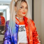 Priscilla Betti Instagram - Appelle-moi Harley Quinn 💋 Merci @yorendelola - @cassandremakeup - @cathylantuejoul 👗