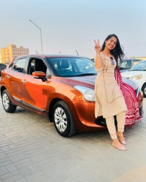 Priya Hegde Instagram - Pure pride vibes … 
Be proud of your progress and keep taking steps forward no matter how small it is .. you will eventually reach your full potential and you will look back on the days you thought you would never make it, and you will smile. I am so proud that I never gave up on myself 
Happy Ugadi ❤️

#firstcar #proudfeel #happysoul