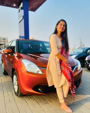 Priya Hegde Instagram - Pure pride vibes … 
Be proud of your progress and keep taking steps forward no matter how small it is .. you will eventually reach your full potential and you will look back on the days you thought you would never make it, and you will smile. I am so proud that I never gave up on myself 
Happy Ugadi ❤️

#firstcar #proudfeel #happysoul