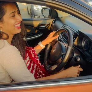 Priya Hegde Instagram - Pure pride vibes … 
Be proud of your progress and keep taking steps forward no matter how small it is .. you will eventually reach your full potential and you will look back on the days you thought you would never make it, and you will smile. I am so proud that I never gave up on myself 
Happy Ugadi ❤️

#firstcar #proudfeel #happysoul