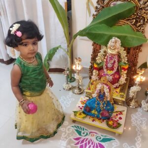 Priya Manjunathan Instagram - Happy Varalakshmi nimbu to u all from my lakshmis ❤️❤️