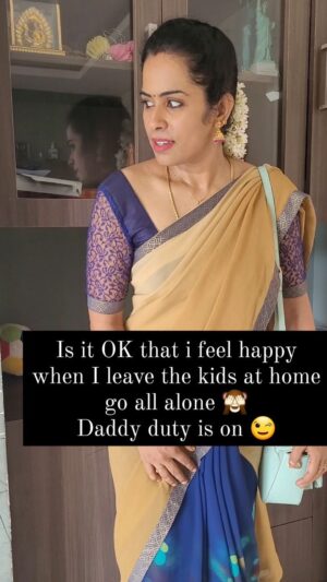 Priya Manjunathan Instagram - My husband is so kind n patient enough to take care of my 2 babies n I also have chamathu kutties😀 some endless golu visits

#momlife #momboss #momsgrid #momstyle #momanddaughters❤️ #mommy #momoftwo