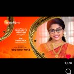 Priya Joe Instagram - Please share and vote ♥️🥰#favorite #heroine #zeetamil @zeetamizh #seetharaman give miss call to this number 9920007043 #🙏🏻