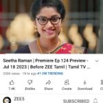 Priya Joe Instagram – #SeethaRaman Epi 124 Premier #Trending 1st in #YouTube!!