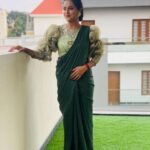 Priyanka Shivanna Instagram – Happy weekend 💚
.
.
#sareelove #star #starsuvarna #beetadahoovu