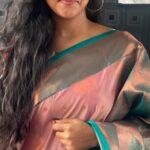 Priyanka Shivanna Instagram - The saree drapes,a symbol of femininity and poise ♥️ This Diwali shop @j_foundation_silks__saress_ shine,bright,sparkle and more 🪔