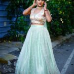Priyanka Shivanna Instagram – 💚
.
.
👗 @nineonine_designstudio 
MUA @makeoverbyshilparaju 
Earings @sriganeshselectionsblr 
Pc @adithi_photography_ 

#zeekannada #2023 #newyear #fun #shootlifestyle