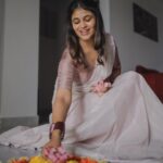 Pujitha Devaraj Instagram - Pon Onam Ashamsakal🌸 Lovely Lilac half saree @oshinanil Drape & Hair @_stylenart_ Shot by @thatmadraskaran #onam2023 #onam #instaphoto #malayalam