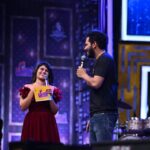 Pujitha Devaraj Instagram - One more time for this energy packed show - Dhanvantra 2024 💥⚡️ Such an amazing host @kuraishi_the_entertainer 💯 We meet again @vj_faazilhani_ 💯 Shot by @balaartphotography @harishvstudios #collegeevent #collegeculturals #medicalcollege #kuraishi #kuraishivibes #anchor #pujitha #trichy