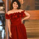 Pujitha Devaraj Instagram - Red love♥️ @pearloze just the best page for western outfits👗 They completely understood my design and exactly made the outfit how i wanted it to be💯 Hair @sakthi_trichymakeupartistry 📸 @balaartphotography #red #ootdstyle #velvet #fashiongram