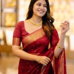 Pujitha Devaraj Instagram - That feminine urge to wear saree✨ Saree&Blouse @_fabern Shot by @qboidweddings Hair @bridescorner_artistry Neckpiece @bhima_nagercoil #sareelove #simple #pujithadevaraju
