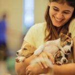 Pujitha Devaraj Instagram - Introducing my babies🐾 Getting back to my fav spot on earth @pawga_ 🐶after ages is truly a bliss✨ All these puppies are up for adoption,so pls contact @blue_cross_rescues to take them home🐾 📸 @thatmadraskaran #dontshopadopt #indies #pawga #instadog #puppy