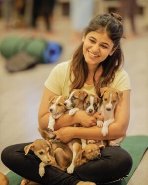 Pujitha Devaraj Instagram - Introducing my babies🐾

Getting back to my fav spot on earth @pawga_ 🐶after ages is truly a bliss✨
All these puppies are up for adoption,so pls contact @blue_cross_rescues to take them home🐾
📸 @thatmadraskaran 

#dontshopadopt #indies #pawga #instadog #puppy