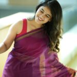 Pujitha Devaraj Instagram - Saree❌ Saree’eeeeee’✅ Day 2 of hosting Credai Statecon 2024✨ Saree by fav @izhaimadras Shot by @gett_o_ Hair @_stylenart_ #violetsaree #sareelove #simplelook #chennai #suntv #feb #vibecheck #southindiansaree Sarees always give a new definition, right?