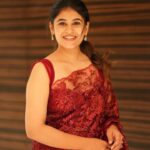 Pujitha Devaraj Instagram - ✨ Saree @varshamaran_official Shot by @gett_o_ Earings @made_for_hers Hair @meghna_makeoverartistry #redsaree #simple #instafashion #designersaree #smiles #eyesonyou #blousedesigns #sareedesigns #blousefashion