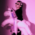 Queen Wei Instagram - Me and my unicorn. - 🦄🩷🎀⭐️ - 曾經好幾次夢到獨角獸這樣的生物無所不在的出現在我身邊，總是想像著在我肉眼無法看見的維度，他存在。 他可能真的在。 ／ 📷 @tzuyin1006 #gentlemonster #jenniexgentlemonster #🕶️ #🦄
