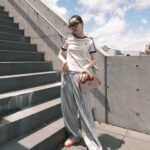 RUKO Instagram - 今年の夏は　@adidasoriginals 🩵 #るうこ私服 #adidas#adidasoriginals #ADIDASBYSTELLAMCCARTNEY