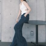 RUKO Instagram - 👖　@ej_sheyang 💎　@atelier.samac 素敵なブランドに出会った時 わくわくする 可愛いものを身につけておしゃれしてる時が1番好き #るうこ私服
