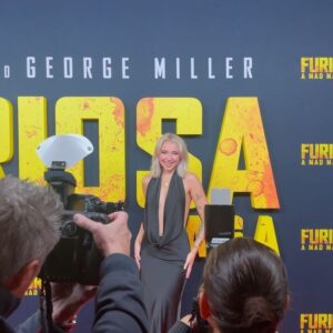 Rachael Evren Instagram - Chat, is this real?! 🥹✨ Australian premiere of Furiosa 🫶🏼 #furiosa @warnerbrosau
DRESS: @dressedbyjaz.xo