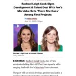 Rachael Leigh Cook Instagram - I am so excited and grateful for this opportunity to be part of the MarVista family! The thing that people don’t talk about much in the entertainment business is how alone you can feel; how solo of a journey it is most of the time. As someone who has never successfully played an organized sport (shocker :) this is the closest thing that I have ever felt to being part of a real team, and it’s the sensation I didn’t know I was missing. Thank you Marvista! I aim to make us all proud. @kevinmmann 👀 you know 🙏