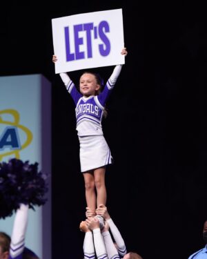 Rachel Reynolds Instagram - So proud of this girl and her teammates performing on a national stage!  They were fantastic!!! 💜🤍 #geauxbengals