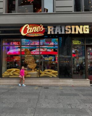 Rachel Reynolds Instagram - Ruby’s first time in the Big Apple!  David announced the Dodgers vs Yankees games so Ruby and I decided to tag along.  A couple of her favorite things to do were @thebeastnyc & @colorfactoryco  and Yankee Stadium is magical!