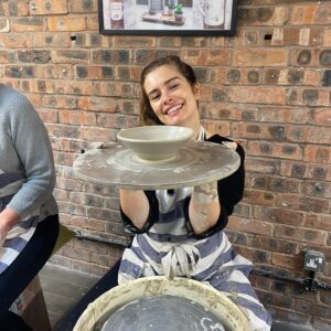 Rachel Shenton Instagram - Back to my roots ♥️ Thank you @dimblebyceramics … We had a wheel-y good time 🫖 

#notsorry #loveapun #potterymaking #stoke #local #staffordshire #mamma #stokeontrent #meandmummy #meandmumtime