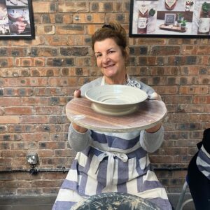 Rachel Shenton Instagram - Back to my roots ♥️ Thank you @dimblebyceramics … We had a wheel-y good time 🫖 

#notsorry #loveapun #potterymaking #stoke #local #staffordshire #mamma #stokeontrent #meandmummy #meandmumtime