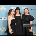Rachel Bloom Instagram - My dear friend @ilana_wolpert wrote a script from her brain and now it is @anyonebutyoumovie. I’m kvelling and the third photo makes it look like I’m fully Kris Jenner-ing her and it’s all going according to plan Styling: @arieltunnell Hair: @sky.kxm Face: @colbymakeup Dress: @rebeccavallance Shoes: @charleskeithofficial Clutch: @simitri.shop Jewerly: @melindamaria_jewelry @grazielagems