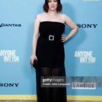 Rachel Bloom Instagram - My dear friend @ilana_wolpert wrote a script from her brain and now it is @anyonebutyoumovie. I’m kvelling and the third photo makes it look like I’m fully Kris Jenner-ing her and it’s all going according to plan Styling: @arieltunnell Hair: @sky.kxm Face: @colbymakeup Dress: @rebeccavallance Shoes: @charleskeithofficial Clutch: @simitri.shop Jewerly: @melindamaria_jewelry @grazielagems