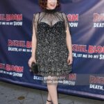 Rachel Bloom Instagram - We opened #deathletmedomyshow the other night and it was surreal. Thanks to @mikeandcarleeprods for making my dreams come true, @williamsburgpizza and @brookiescookiesnyc for the food and @pattilupone for giving us the best step-and-repeat photo of all time. Hair: @creightonbowman Makeup: @lisahoughton Styling: @arieltunnell Dress: @aliceandolivia Shoes: @larroude Jewelry: @nickhorey Clutch: @simitri.shop